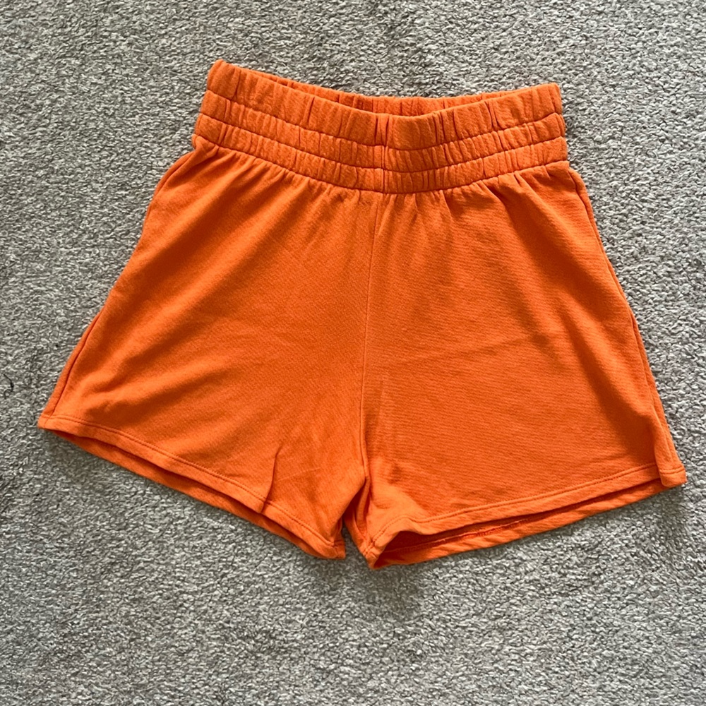 NWOT Michael Lauren Orange Terry Shorts Size Small